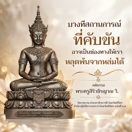 🌿 บางทีสถานการณ์ที่คับขัน อาจเป็นช่องทางที่ทำให้เราหลุดพ้นจากหล่มได้ 🌿