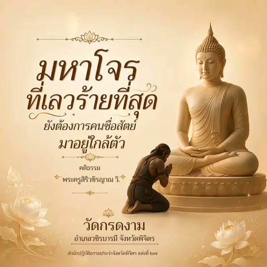 🍀 มหาโจรที่เลวร้ายที่สุด ยังต้องการคนซื่อสัตย์มาอยู่ใกล้ตัว 🍀