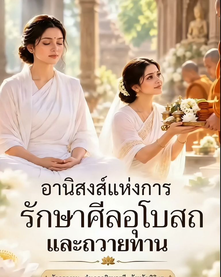 ☘️อานิสงส์แห่งการรักษาศีลอุโบสถและถวายทาน